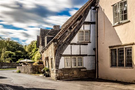 View Of Medieval Village Of In Somerset England Editorial Stock Photo