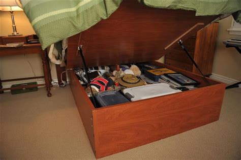 Crafted of manufactured wood with handsome veneers, these platform beds strike a streamlined silhouette. Platform Lift Storage Bed - Traditional - Bedroom ...