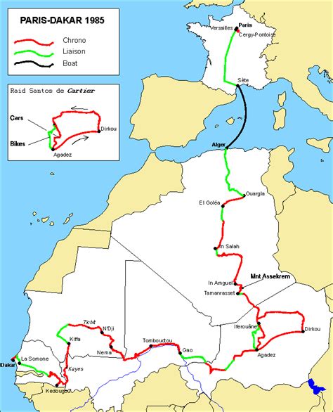 Paris Dakar Rally Map
