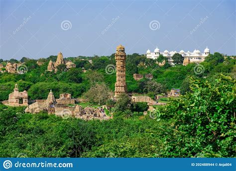 View Of Chittor Or Chittorgarh Fort Which Was The Capital Of Old Mewar