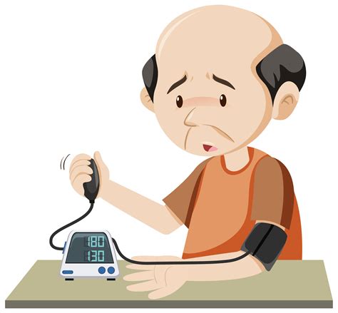 Bald Old Man With High Blood Pressure 1542592 Vector Art At Vecteezy