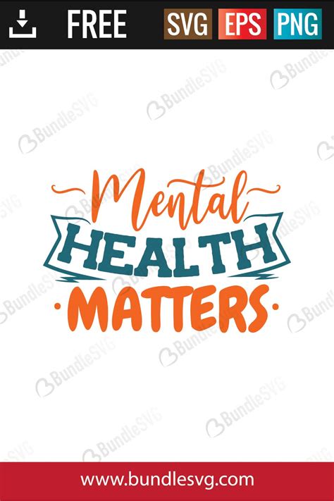 Mental Health Matters SVG Cut Files Free Download | BundleSVG.com