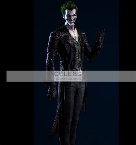 Batman Arkham Origins Joker Cosplay Leather Coat Clj