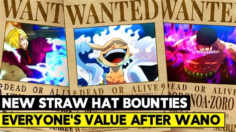 Straw Hats Billion Bounty Revealed Wanted Posters After Wano Explained One Piece Chapter