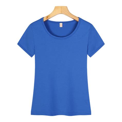 Solid Color Plain T Shirt Women Cotton Elastic Basic T Shirt Casual