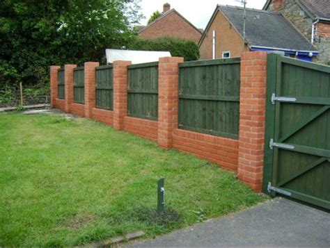 Brick Fence Pictures And Ideas Patio Fence Backyard Fences Fence Design