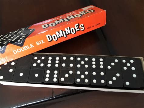 Vintage Double Six Vintage Dominoes Complete Set By Patinapatina