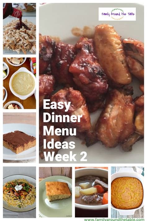 Easy Dinner Menu Ideas Week 2 In 2021 Easy Dinner Menu Easy Dinner
