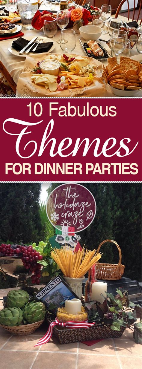 Below are 51 different theme party ideas guaranteed to make any bash the talk of the town. 10 Fabulous Themes for Dinner Parties