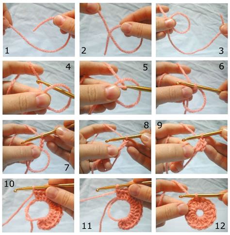 Crochet Magic Circle Or Magic Ring Step By Step Tutorial Magic Ring Crochet Magic Circle
