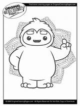 Coloring Yeti Snow Snowman Abominable sketch template