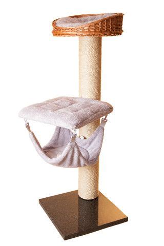 Not only is this tower tall, but it is also a modern take on a more traditional cat tree. One of our favorite, the double cat hammock tower. The two ...