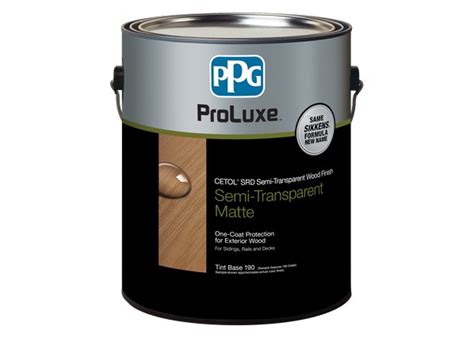 It dries faster, removes the dirt just fine. PPG ProLuxe Cetol SRD Semi-Transparent Wood Finish Wood ...