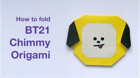 Bt21 Chimmy Origami Kirigami Tutorial No Glue Li Kim Goh Youtube