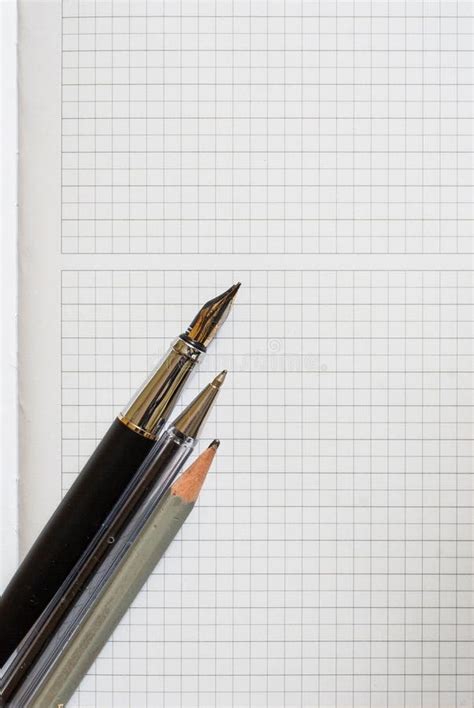 Pen Pencil And Paper Stock Image Image Of Isolated 66045349