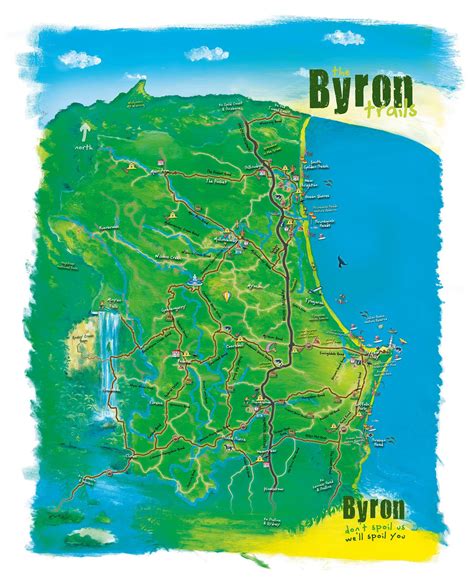 Byron Bay Map Maps Of Directions Of Byron Bay Nsw 2481 For Locals And Travellers