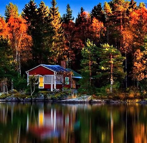 Autumn In Sweden Sweden Lake Autumn Nature Hd Wallpaper Peakpx