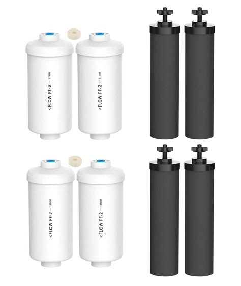 4 Pf2 Fluoride Water Filters 4 Black Filtration Elements For Berkey