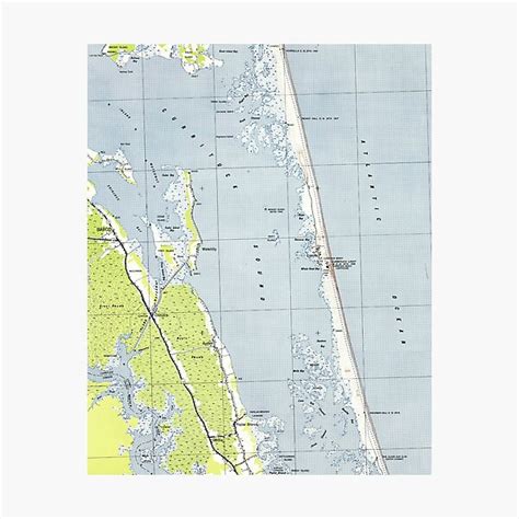 Vintage Outer Banks Map Photographic Prints Redbubble