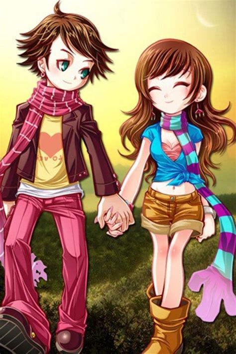 60 Cute Cartoon Couple Love Images Hd