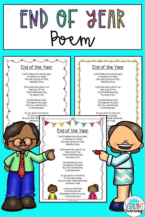 End Of Year Poem Poetry For Kids Poetry Writing Activities Poems
