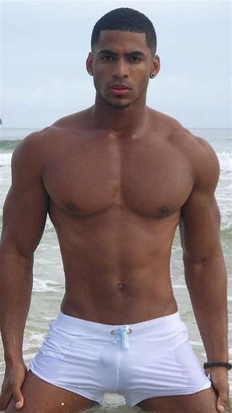 Hot Piece Of VPL In This Black Muscle Guy S Wet White Trunks More Hot Men Adamb Hot Guys