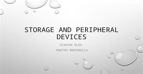 Storage And Peripheral Devices Pptx Powerpoint