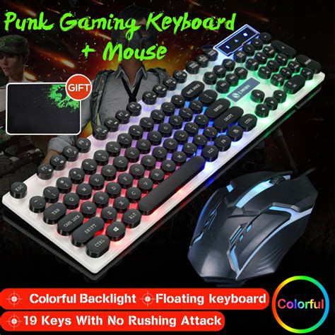 Gaming Keyboard And Mouse Combo Rgb Led Rainbow Backlit Keyboard With