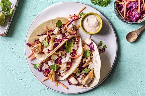Season fish on both sides with salt and pepper. Tropical Fish Tacos Recipe | HelloFresh