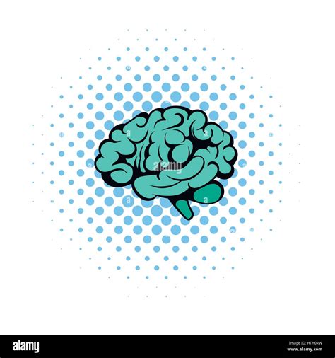Cerebro Humano Icono Estilo Comics Imagen Vector De Stock Alamy