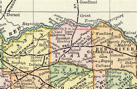 Lamar County Texas 1897 Map