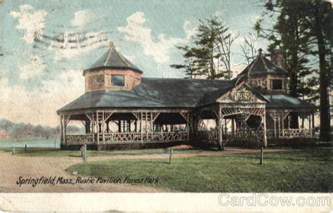 1908 Springfieldma Rustic Pavilionforest Park Leighton Hampden County