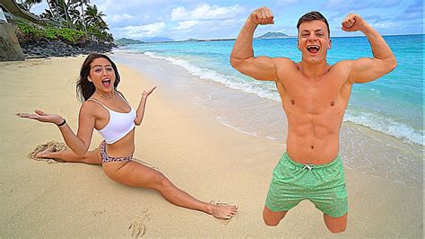 Couples Gymnastics Challenge On Hawaii Beach Youtube