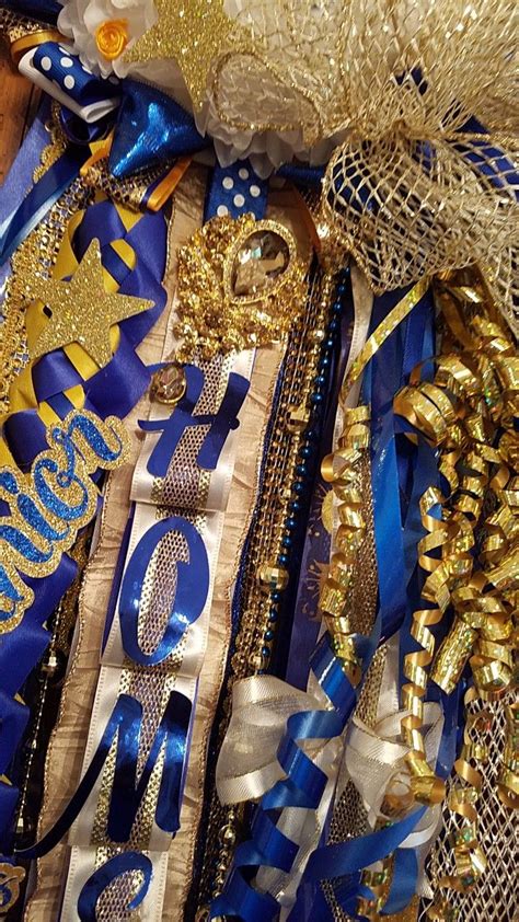 Royal Blue And Gold So Regal Homecoming Mums By Shelley Meyers