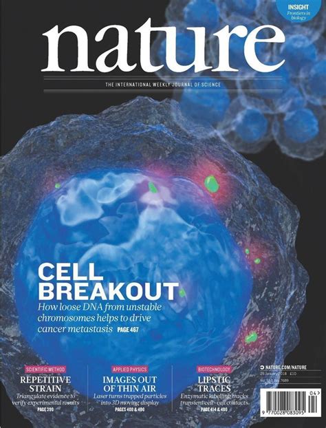 Nature Magazine 25 January 2018 Cell Breakout Insight Frontiers In