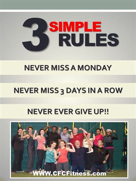 3 Simple Rules Get In Shape Never Miss A Monday Simple Rules
