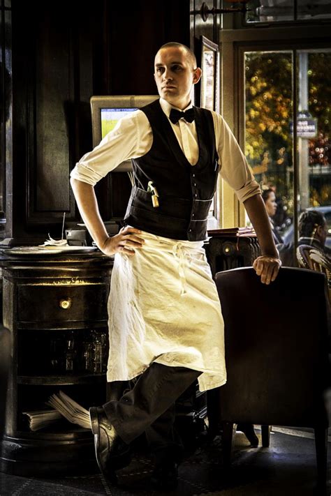 Le Serveuse Restaurant Uniforms Waiter Outfit Paris Cafe