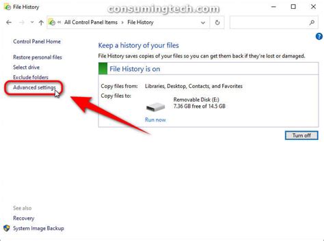 How To Configure File History Settings In Windows 10 Tactig
