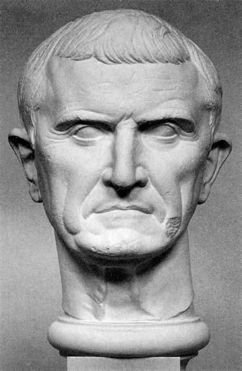 Marcus Crassus Bust Retrato Escultura Em Mármore Imperador De Roma
