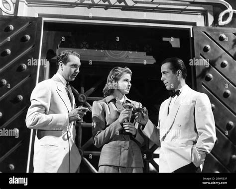 Paul Henried As Victor Laszlo Ingrid Bergman As Ilsa Lund And Humphrey