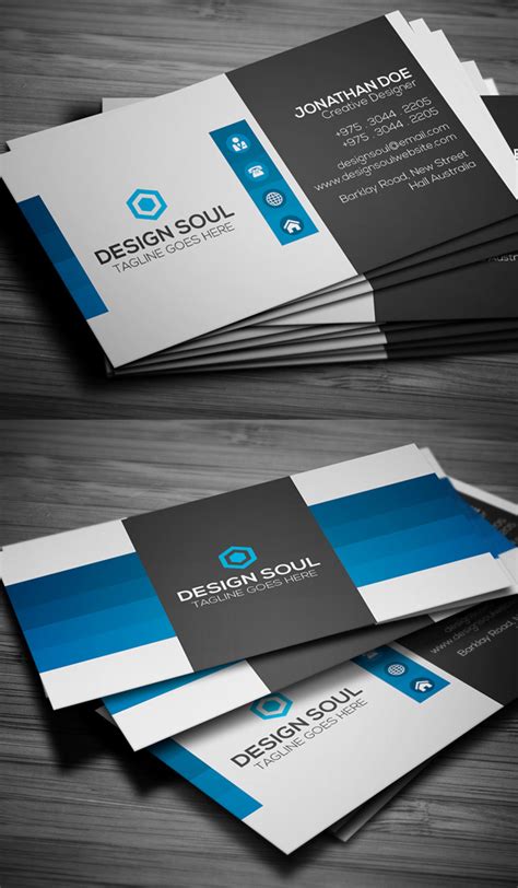 Modern Business Card Psd Templates 27 New Design Design Graphic