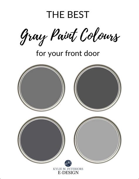 The Best Gray Charcoal Front Door Paint Colours Exterior Kylie M