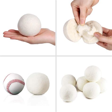 wool dryer balls 6 pack xl organic natural wool for laundry fabric softening anti static