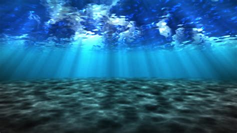 Sunlight Rays Shining Through Ocean Surface Underwater Scene With Sunrays Rays Of The Sun Seen