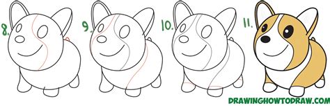 How To Draw A Cute Corgi Cartoon Kawaii Chibi Easy Step By Step