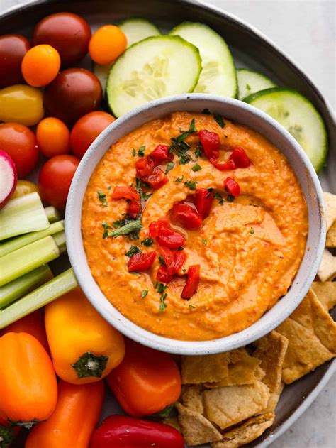 Roasted Red Pepper Hummus Therecipecritic