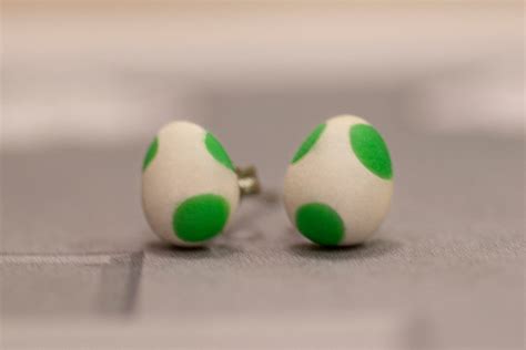 Yoshi Egg Earrings Etsy