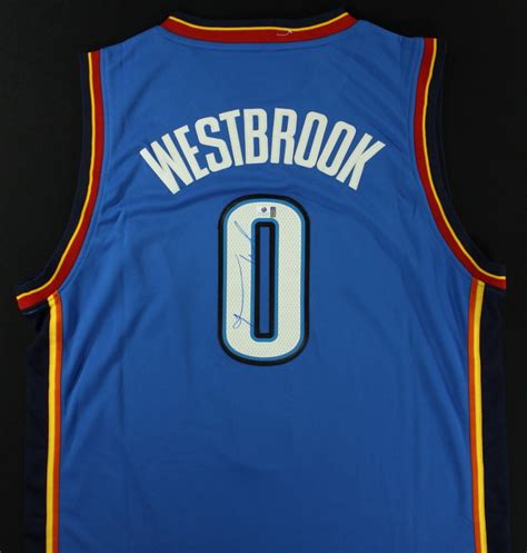 Russell Westbrook Signed Thunder Jersey Ga Coa Pristine Auction