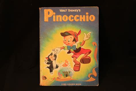 Walt Disneys Pinocchio Vintage Hard Cover Childrens Etsy