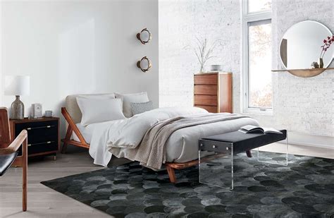 Start your refresh in the modern bath with a breezy shower curtain—keeping it neutral with ecru shades or splashing colors for a more eclectic take. Modern Bedroom Ideas | CB2 in 2020 | Wooden bed design ...